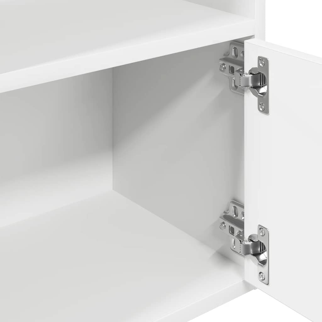 Bokhylle hvit 31x24x127 cm konstruert tre