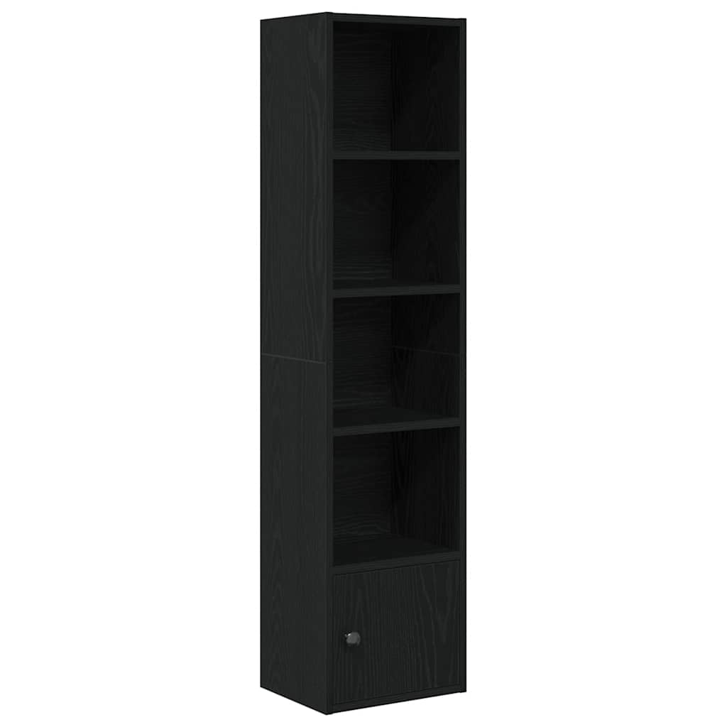 Bokhylle svart eik 31x24x127 cm konstruert tre