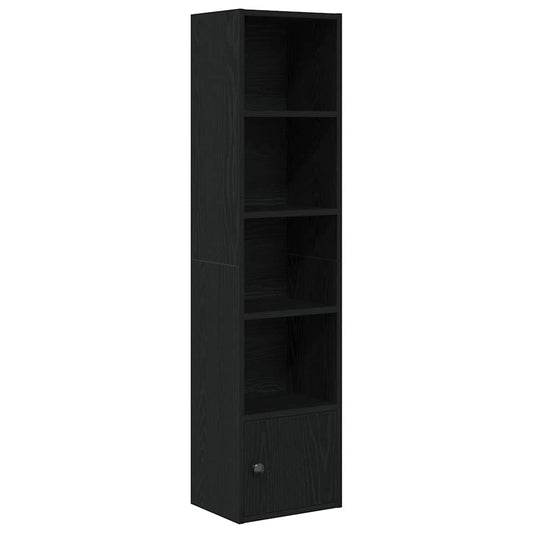 Bokhylle svart eik 31x24x127 cm konstruert tre