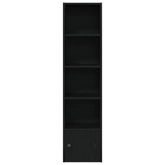 Bokhylle svart eik 31x24x127 cm konstruert tre