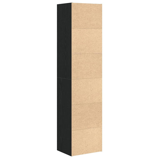 Bokhylle svart eik 31x24x127 cm konstruert tre