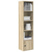 Bokhylle sonoma eik 31x24x127 cm konstruert tre vidaXL