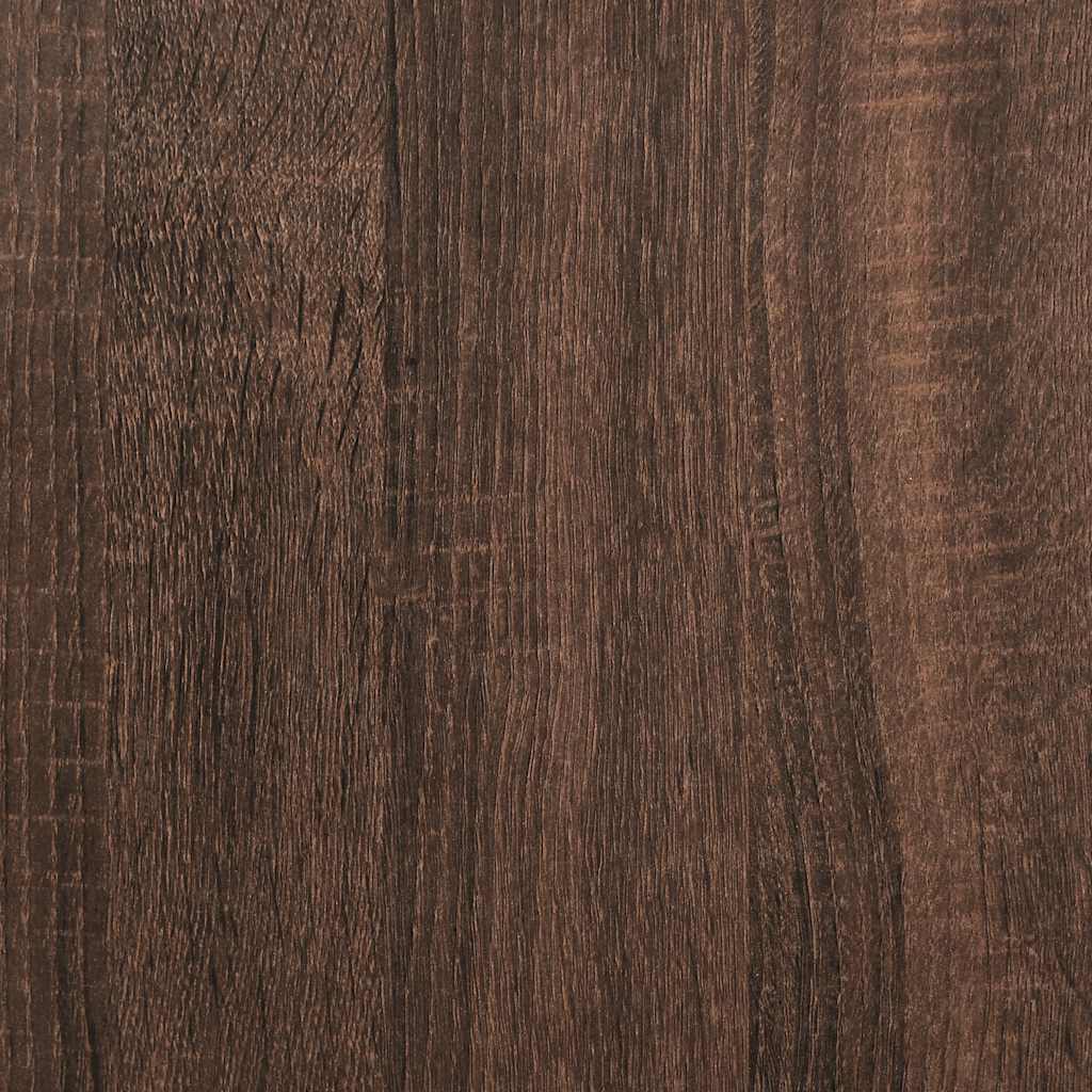 Bokhylle brun eik 31x24x127 cm konstruert tre