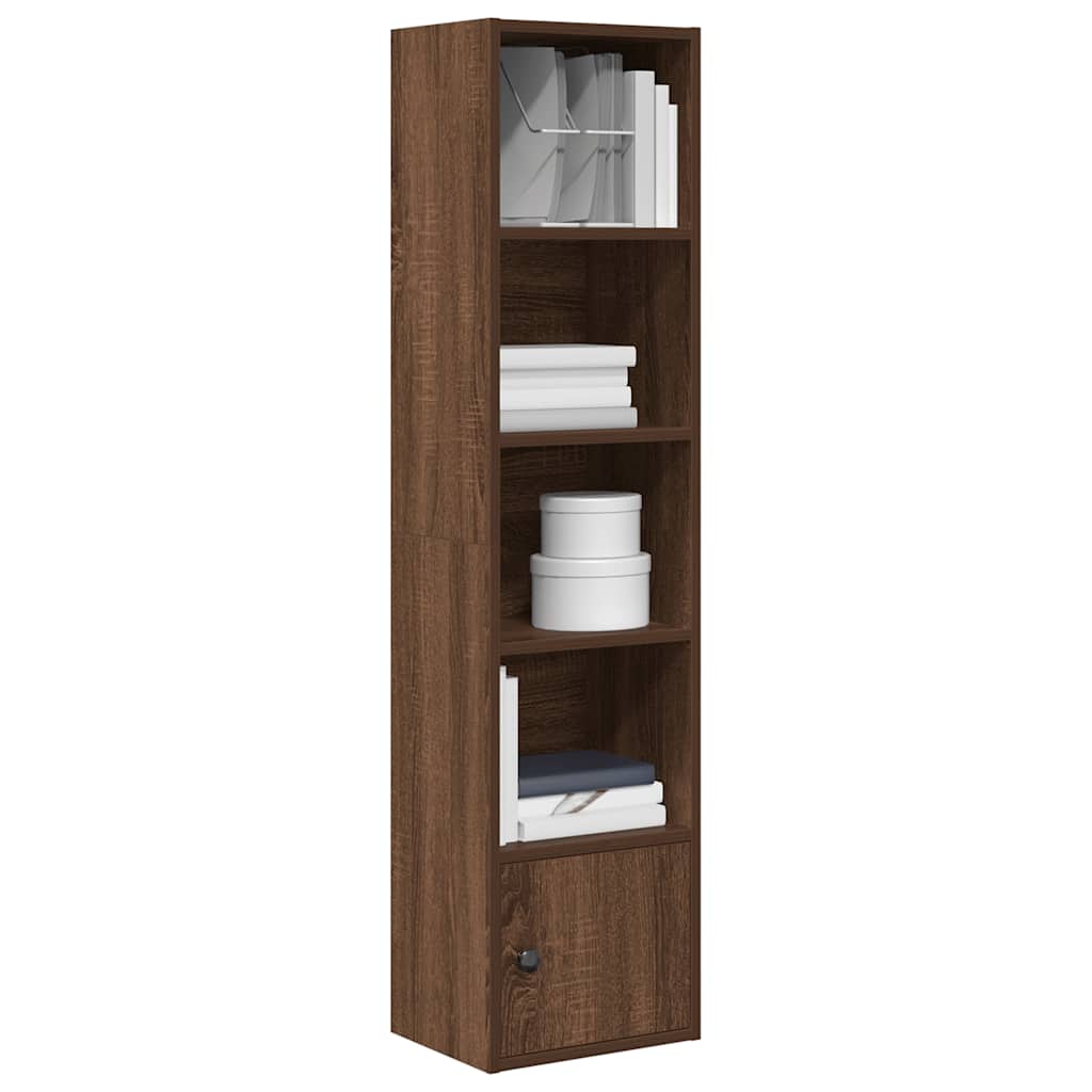 Bokhylle brun eik 31x24x127 cm konstruert tre