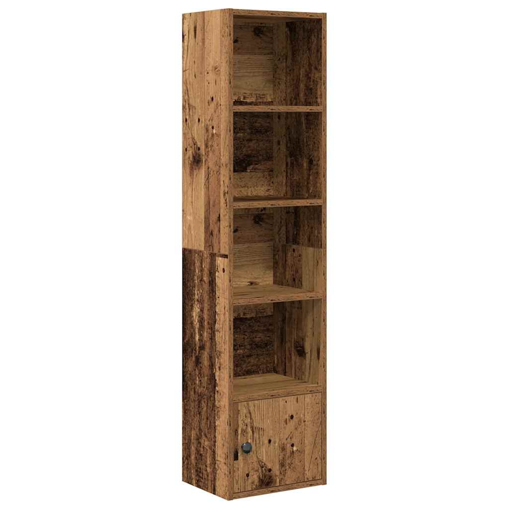 Bokhylle gammelt tre 31x24x127 cm konstruert tre