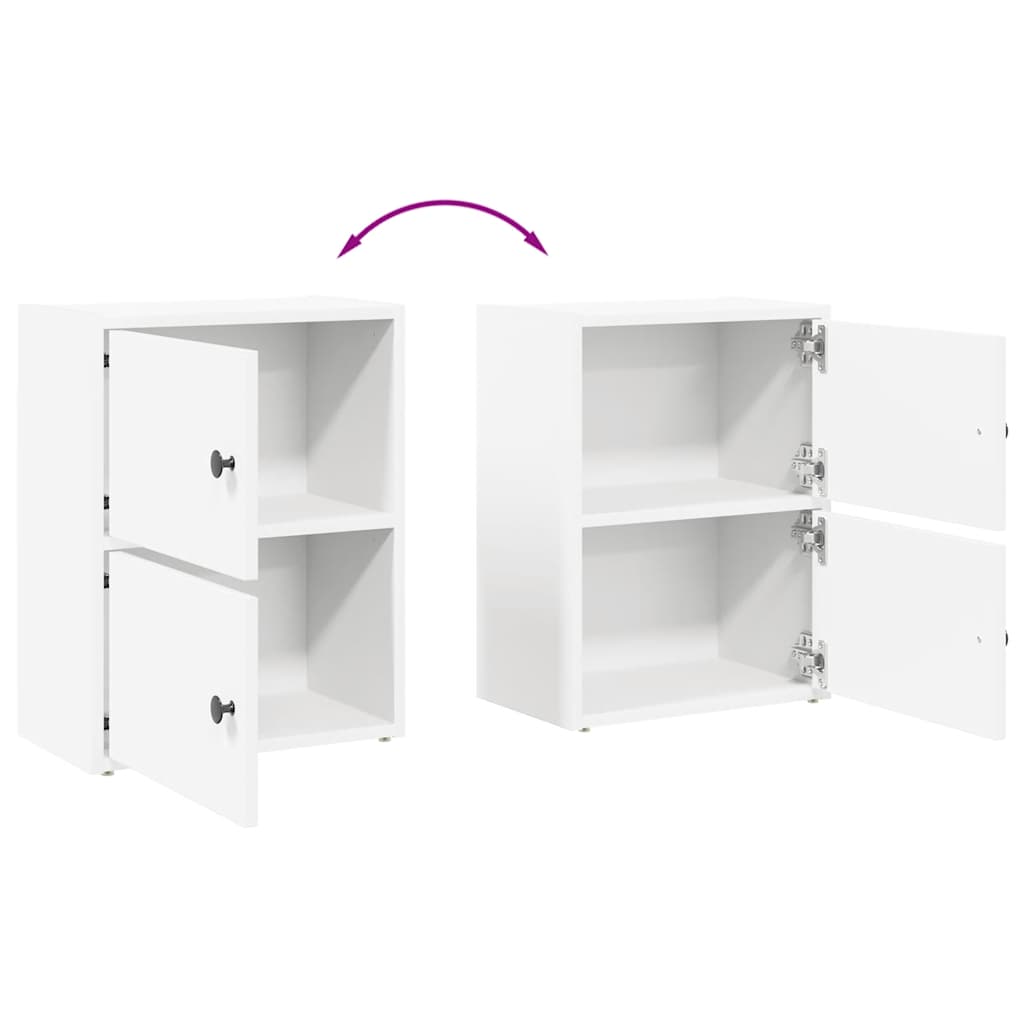 Bokhylle hvit 40x24x52 cm konstruert tre