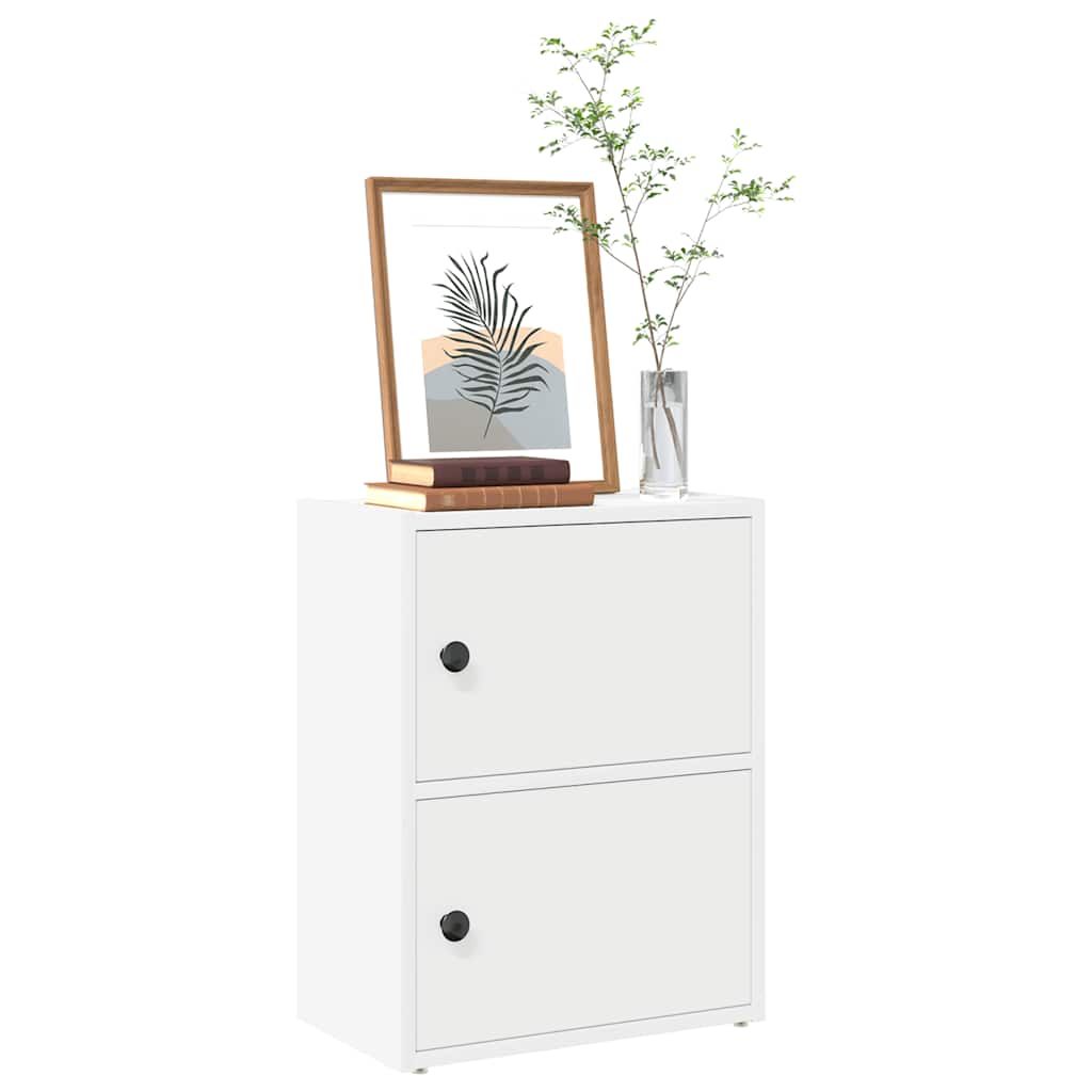 Bokhylle hvit 40x24x52 cm konstruert tre