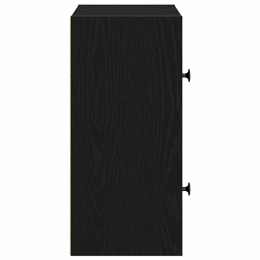 Bokhylle svart eik 40x24x52 cm konstruert tre