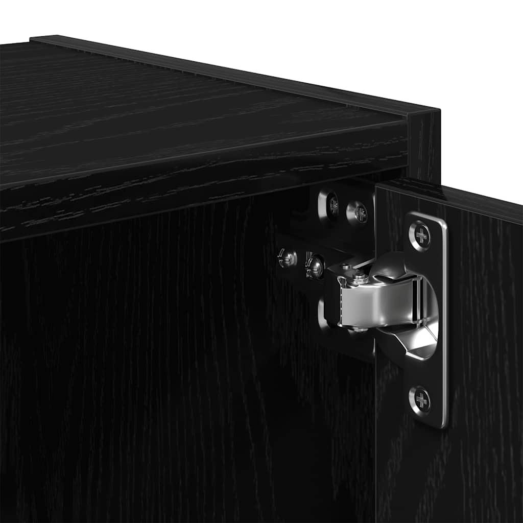 Bokhylle svart eik 40x24x52 cm konstruert tre
