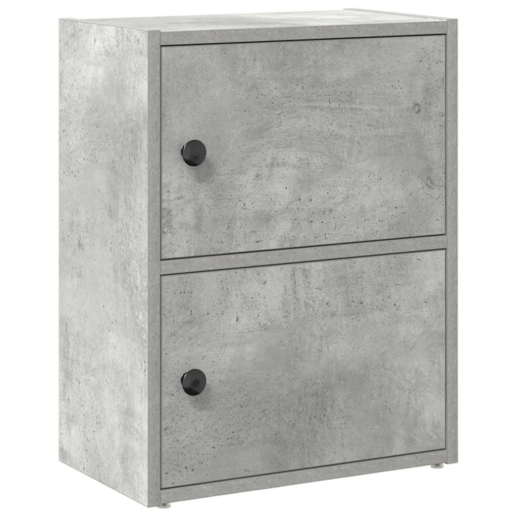 Bokhylle betonggrå 40x24x52 cm konstruert tre