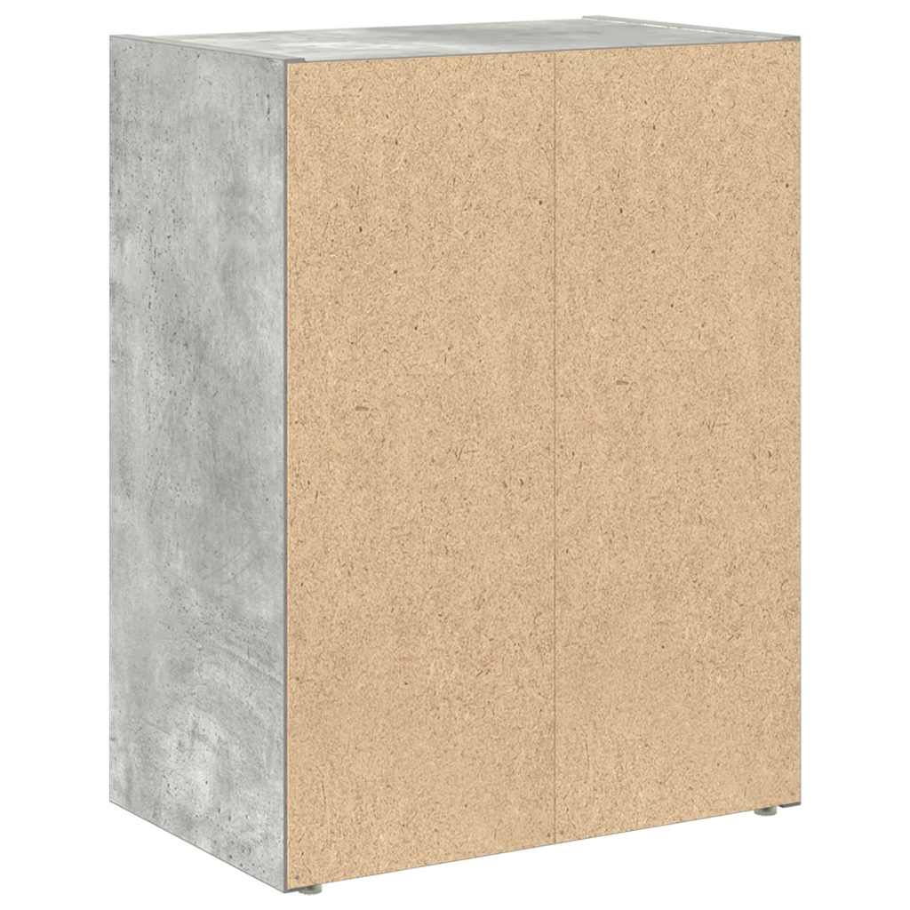 Bokhylle betonggrå 40x24x52 cm konstruert tre