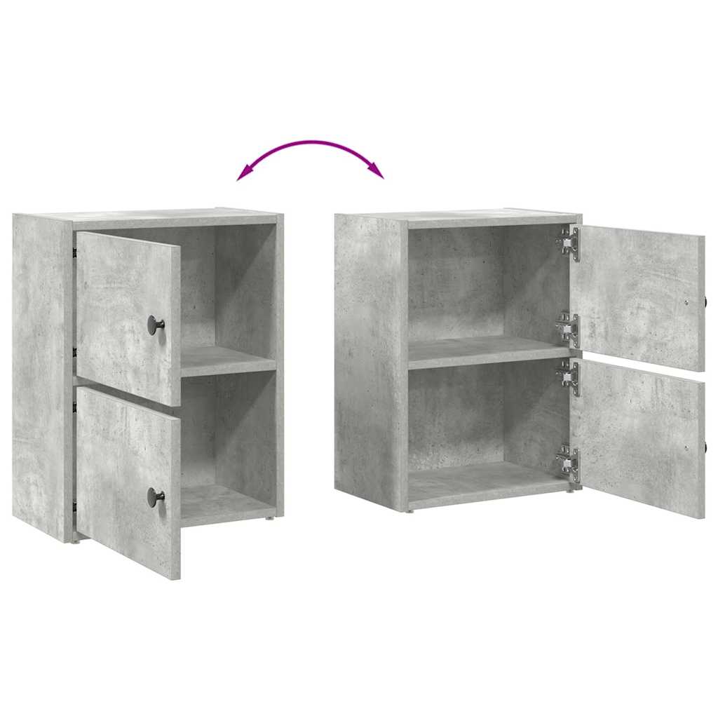Bokhylle betonggrå 40x24x52 cm konstruert tre