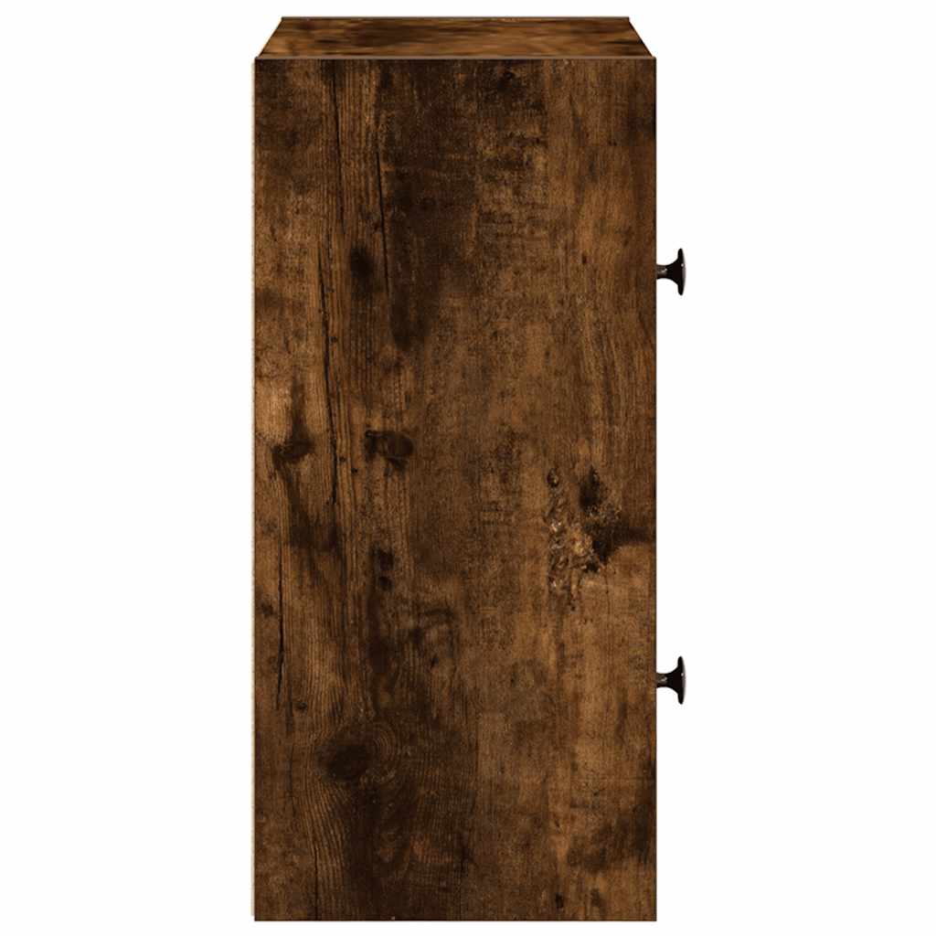 Bokhylle røkt eik 40x24x52 cm konstruert tre