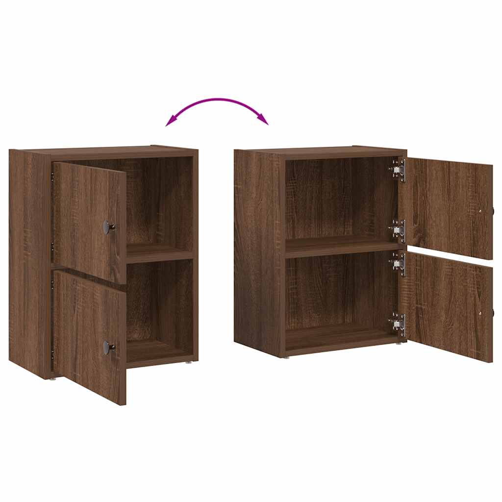 Bokhylle brun eik 40x24x52 cm konstruert tre