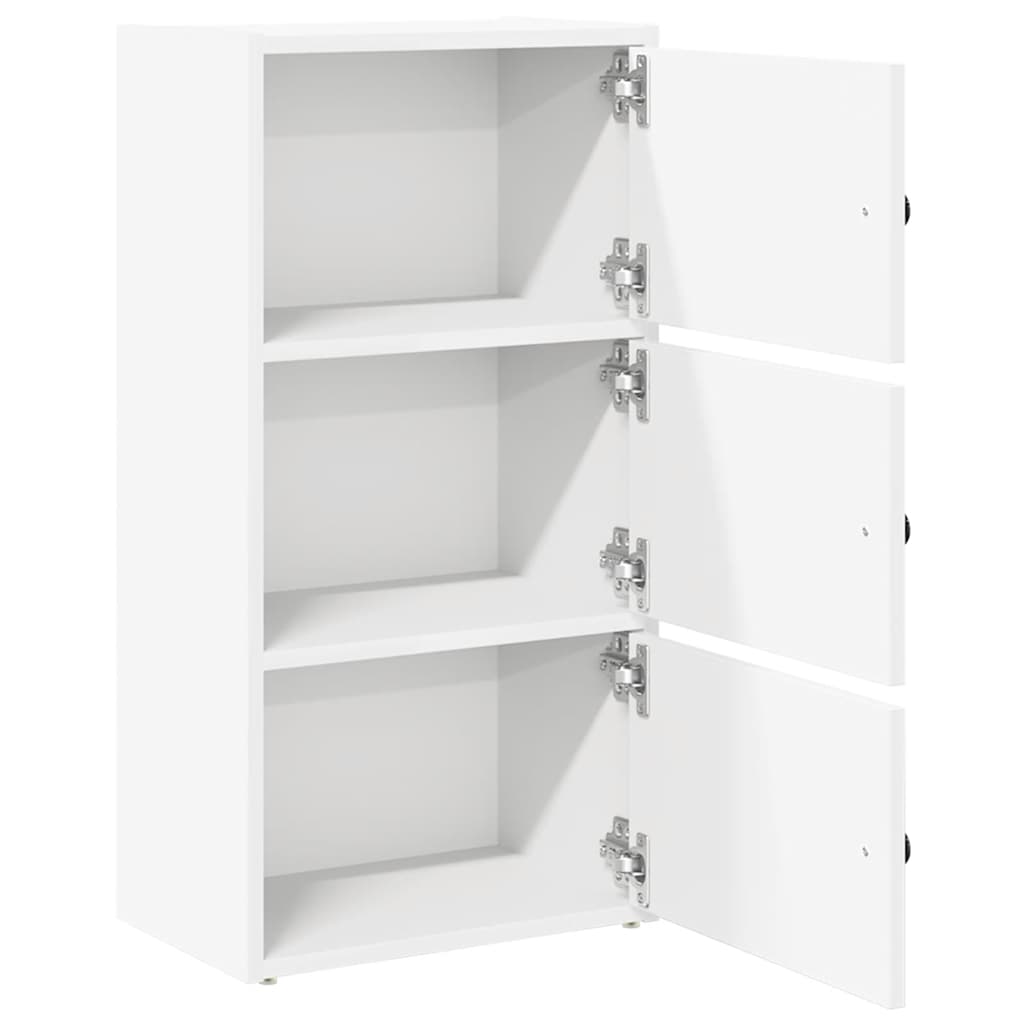 Bokhylle hvit 40x24x77 cm konstruert tre