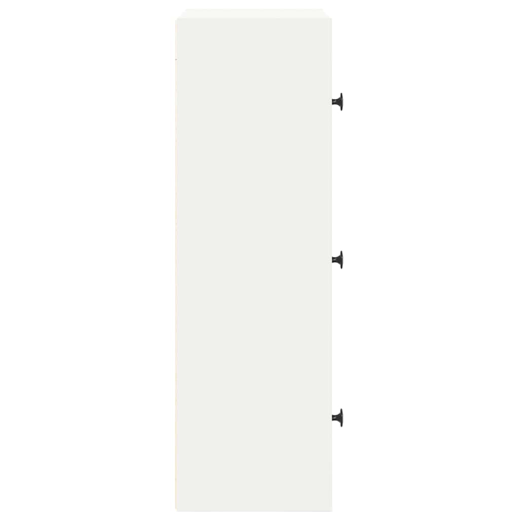 Bokhylle hvit 40x24x77 cm konstruert tre