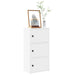 Bokhylle hvit 40x24x77 cm konstruert tre
