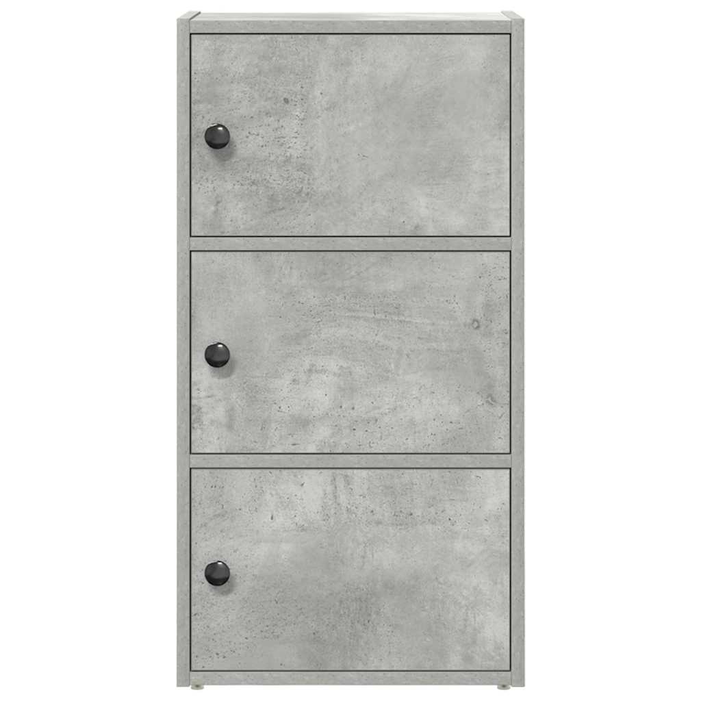 Bokhylle betonggrå 40x24x77 cm konstruert tre