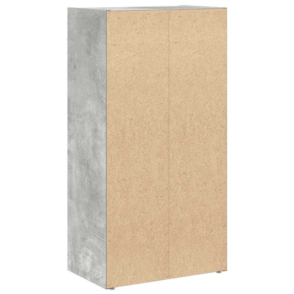 Bokhylle betonggrå 40x24x77 cm konstruert tre