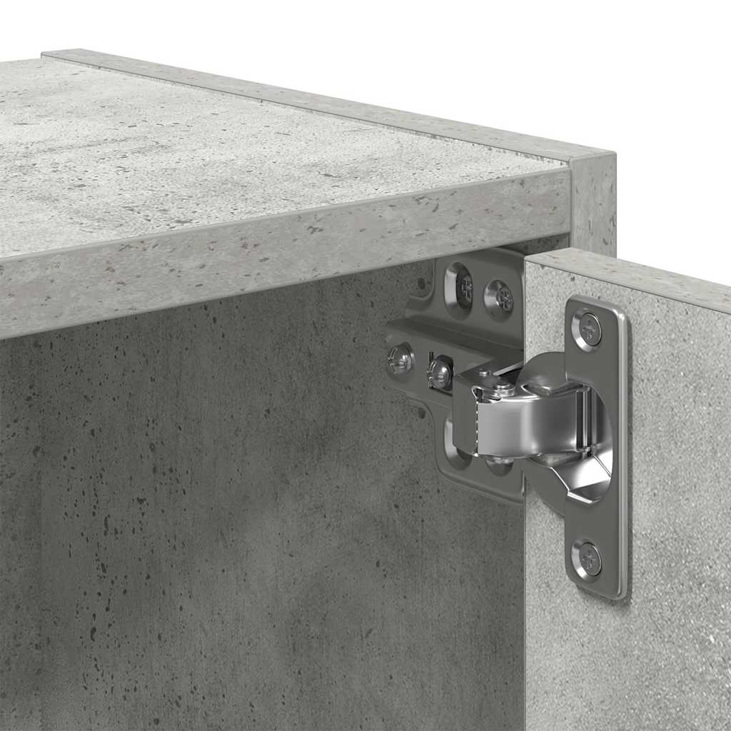 Bokhylle betonggrå 40x24x77 cm konstruert tre