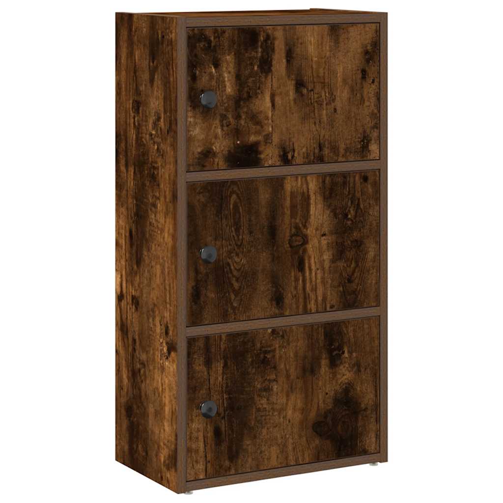 Bokhylle røkt eik 40x24x77 cm konstruert tre