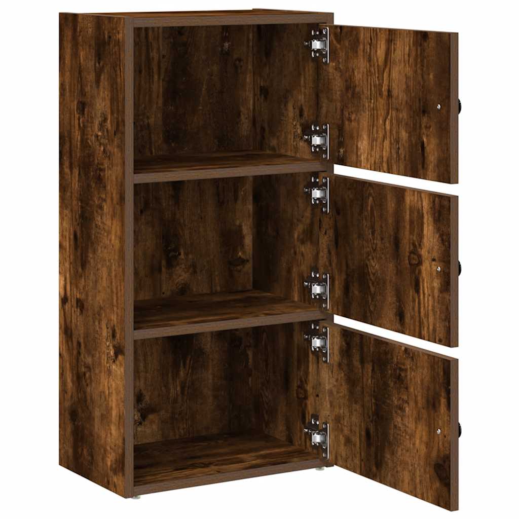 Bokhylle røkt eik 40x24x77 cm konstruert tre