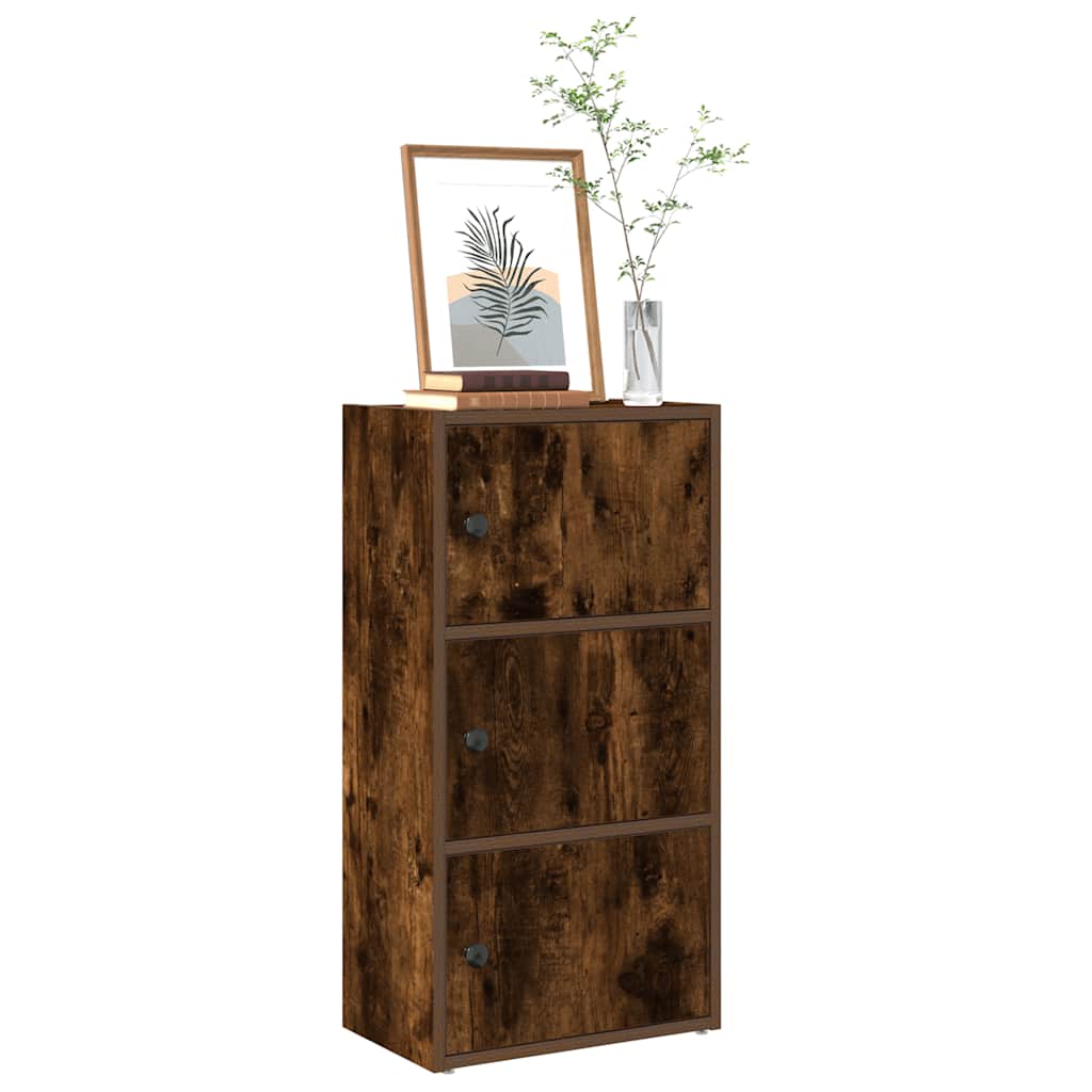 Bokhylle røkt eik 40x24x77 cm konstruert tre