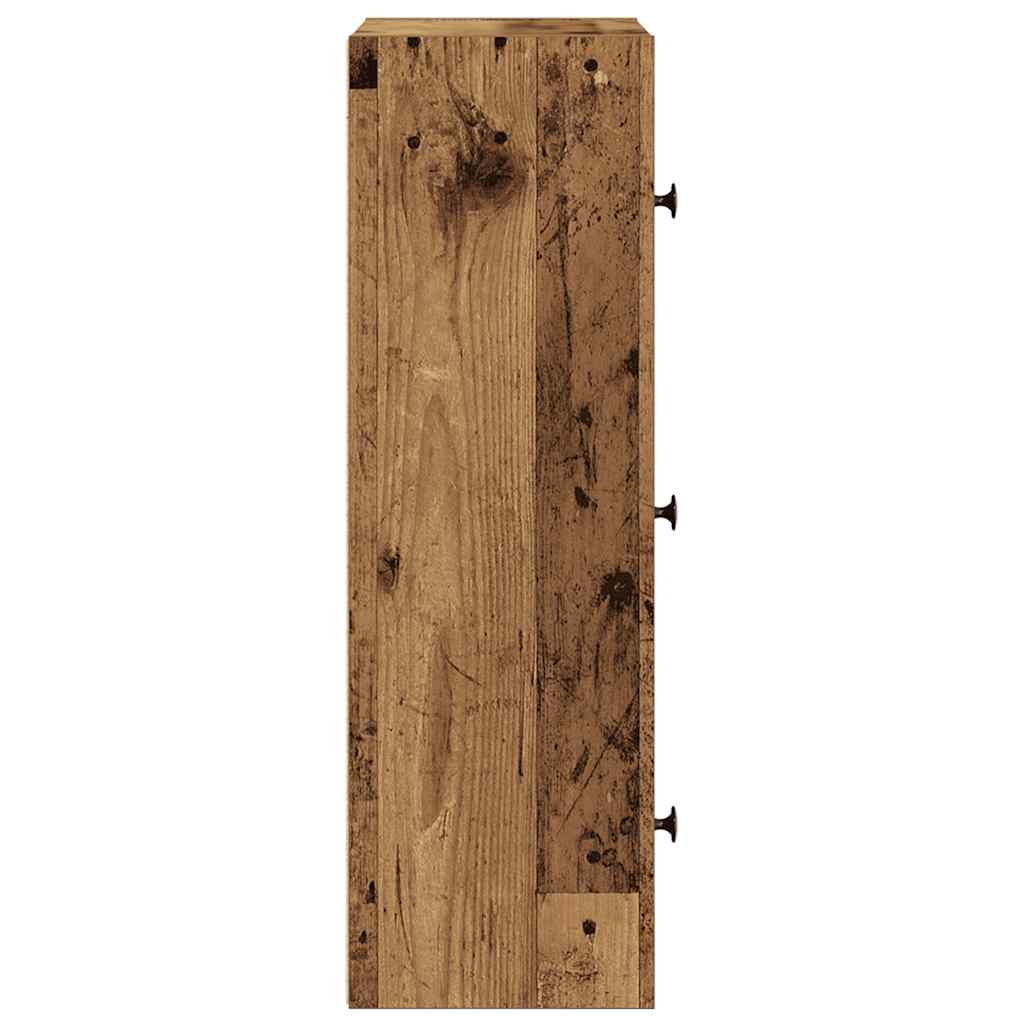 Bokhylle gammelt tre 40x24x77 cm konstruert tre