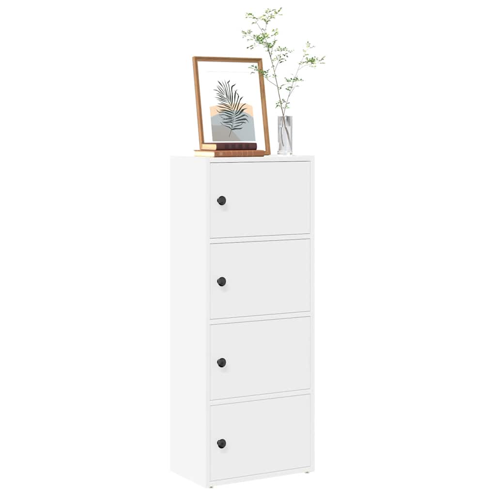 Bokhylle hvit 40x24x102 cm konstruert tre vidaXL