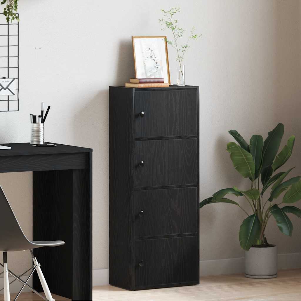 Bokhylle svart eik 40x24x102 cm konstruert tre vidaXL