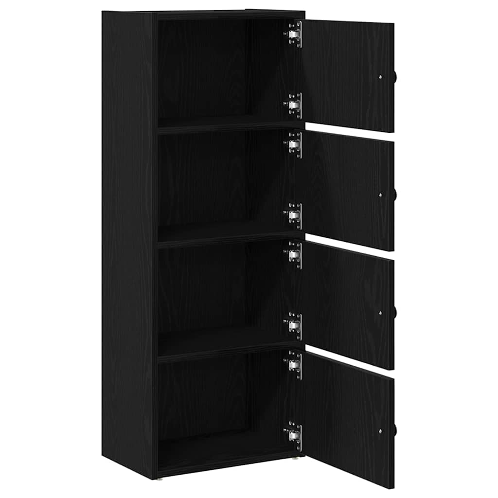 Bokhylle svart eik 40x24x102 cm konstruert tre vidaXL