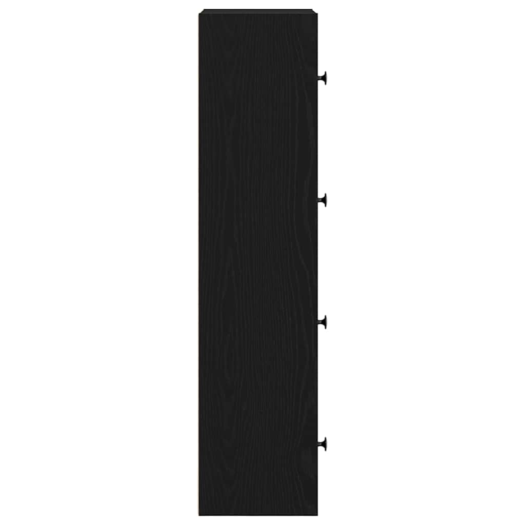 Bokhylle svart eik 40x24x102 cm konstruert tre vidaXL