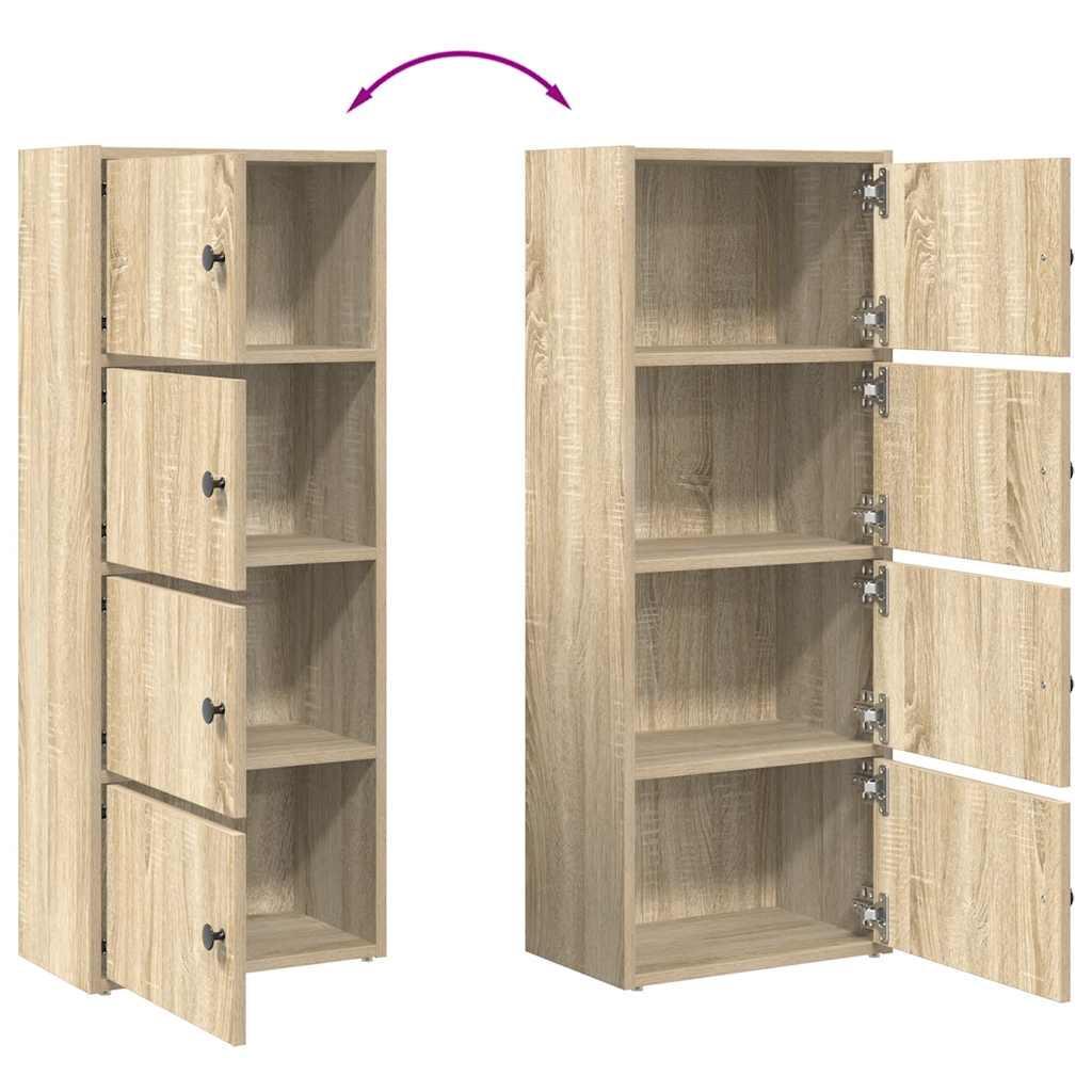 Bokhylle sonoma eik 40x24x102 cm konstruert tre vidaXL