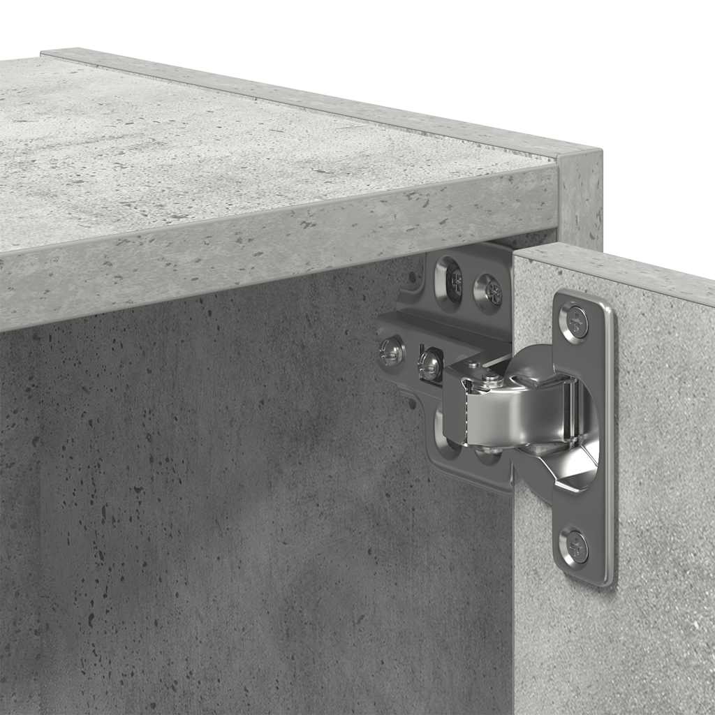 Bokhylle betonggrå 40x24x102 cm konstruert tre