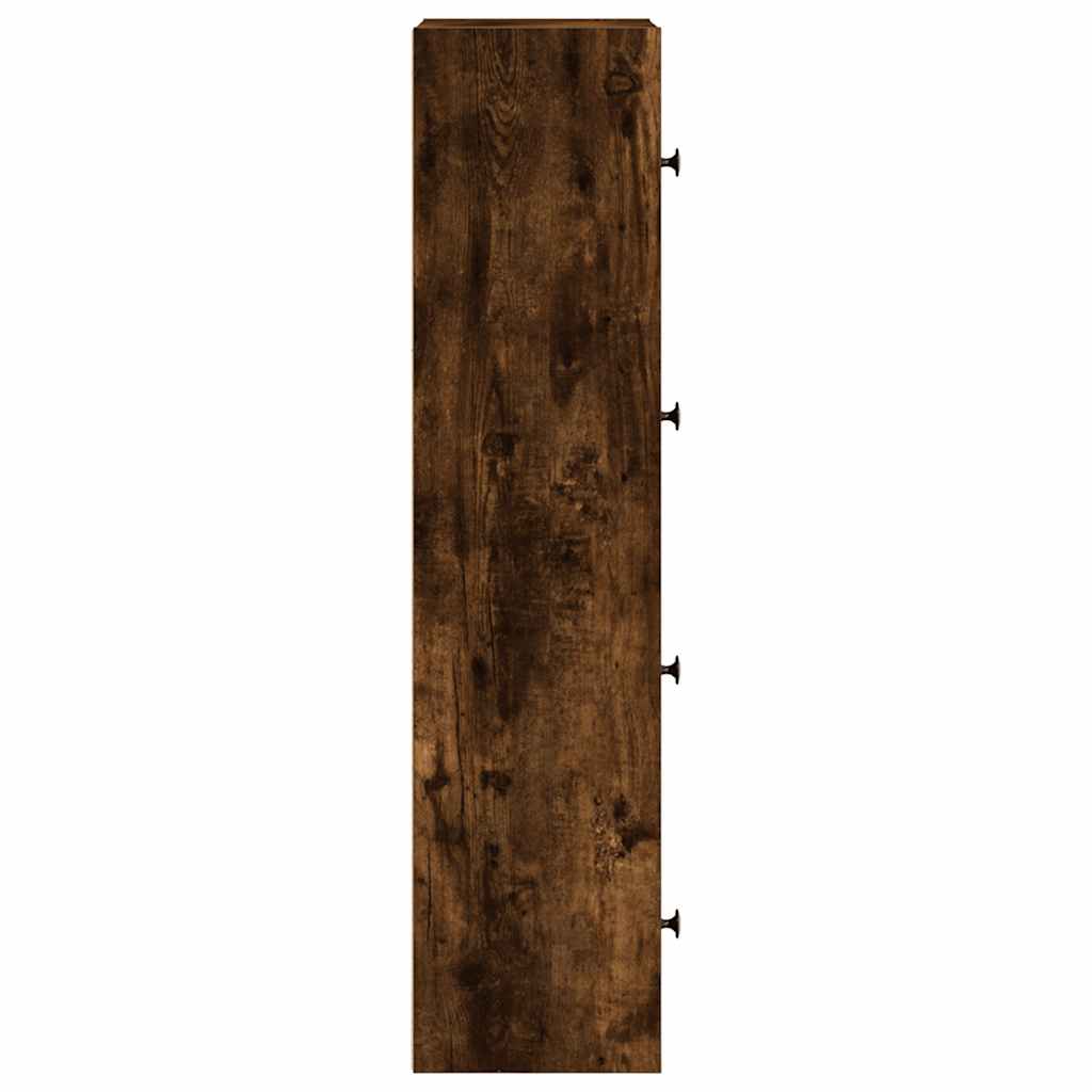Bokhylle røkt eik 40x24x102 cm konstruert tre vidaXL