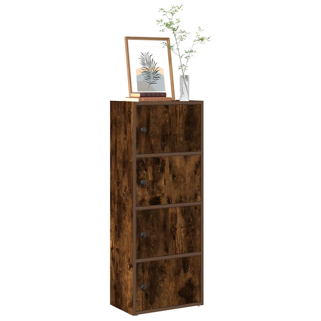 Bokhylle røkt eik 40x24x102 cm konstruert tre vidaXL