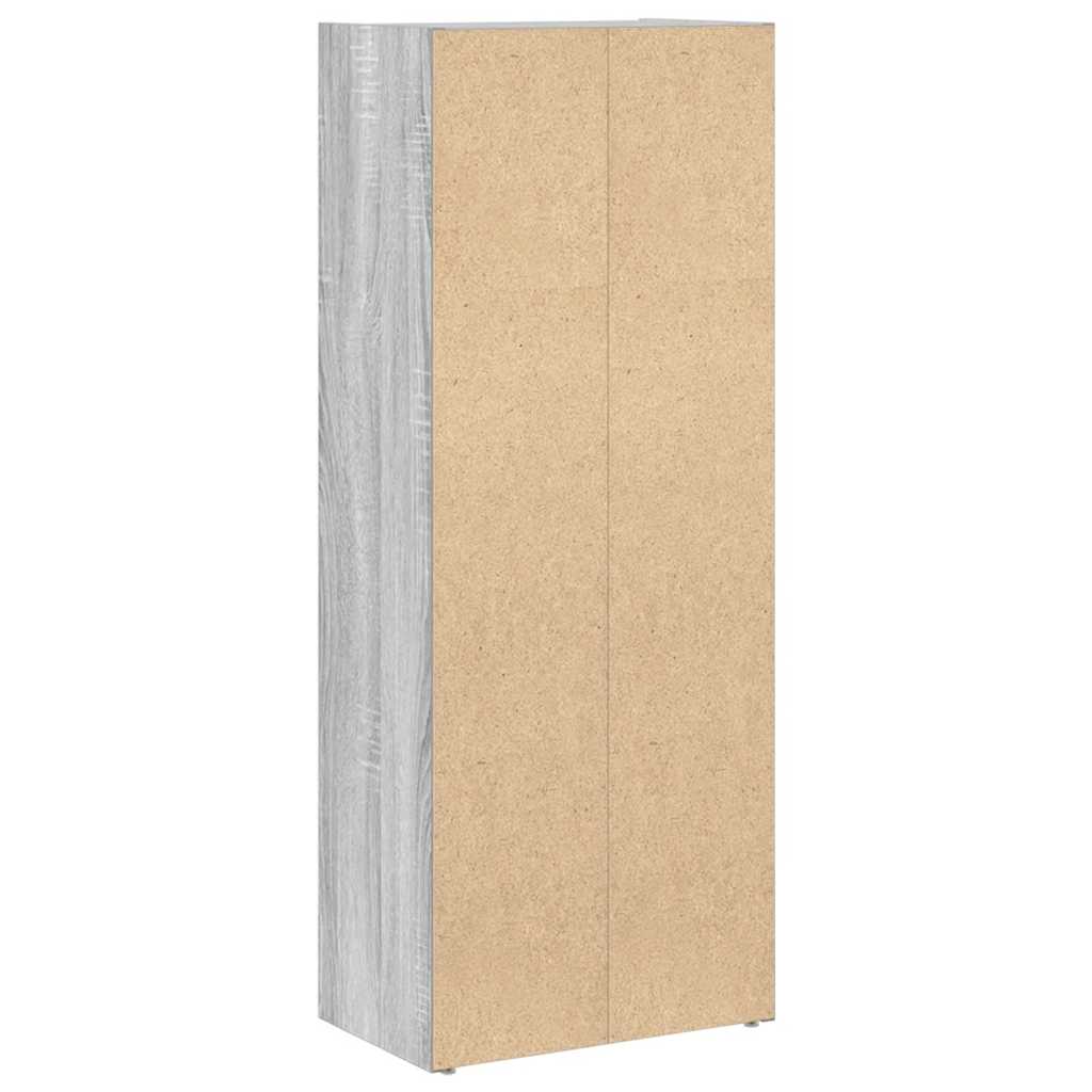 Bokhylle grå sonoma 40x24x102 cm konstruert tre