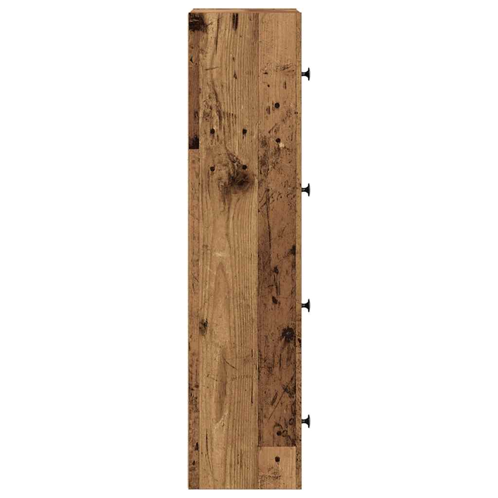 Bokhylle gammelt tre 40x24x102 cm konstruert tre vidaXL