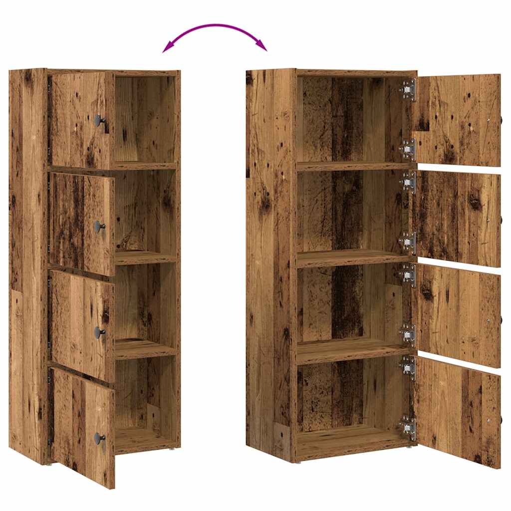 Bokhylle gammelt tre 40x24x102 cm konstruert tre vidaXL