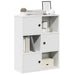 Bokhylle hvit 60x24x76,5 cm konstruert tre