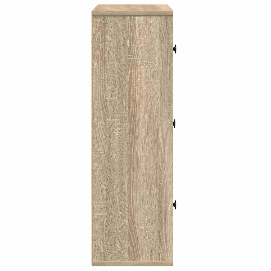 Bokhylle sonoma eik 60x24x76,5 cm konstruert tre