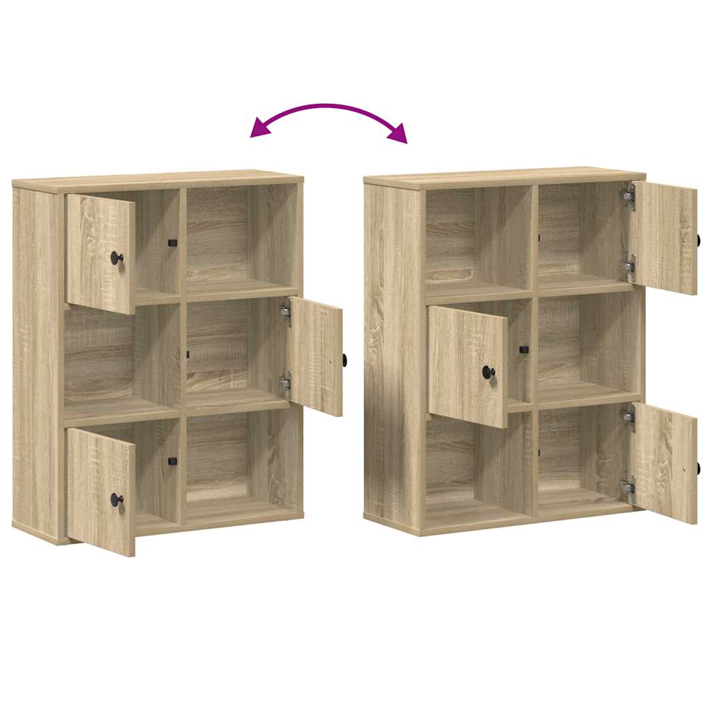 Bokhylle sonoma eik 60x24x76,5 cm konstruert tre