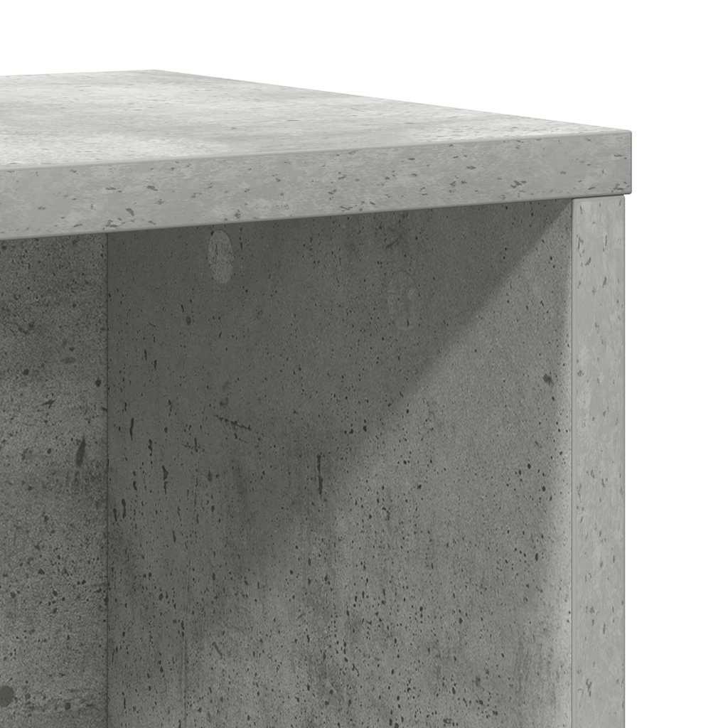 Bokhylle betonggrå 60x24x76,5 cm konstruert tre