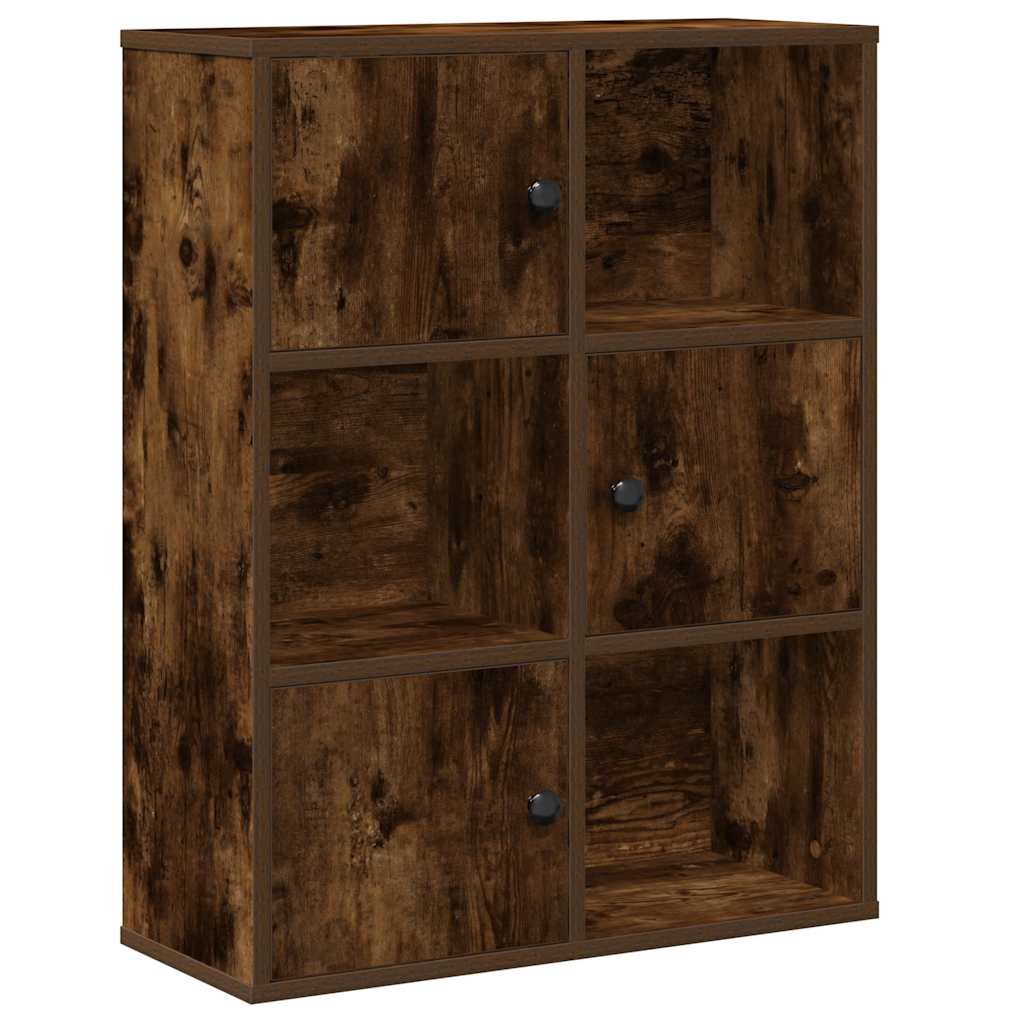 Bokhylle røkt eik 60x24x76,5 cm konstruert tre