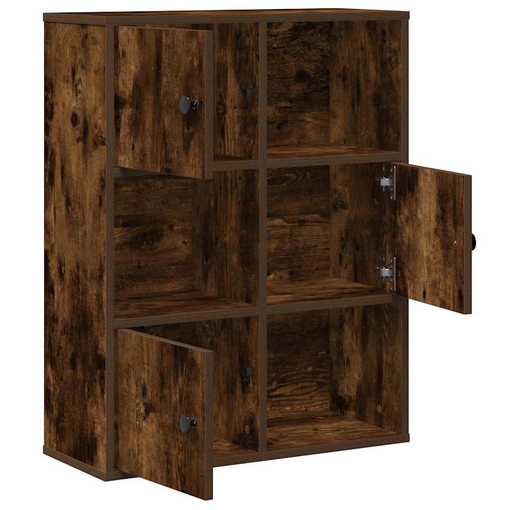 Bokhylle røkt eik 60x24x76,5 cm konstruert tre