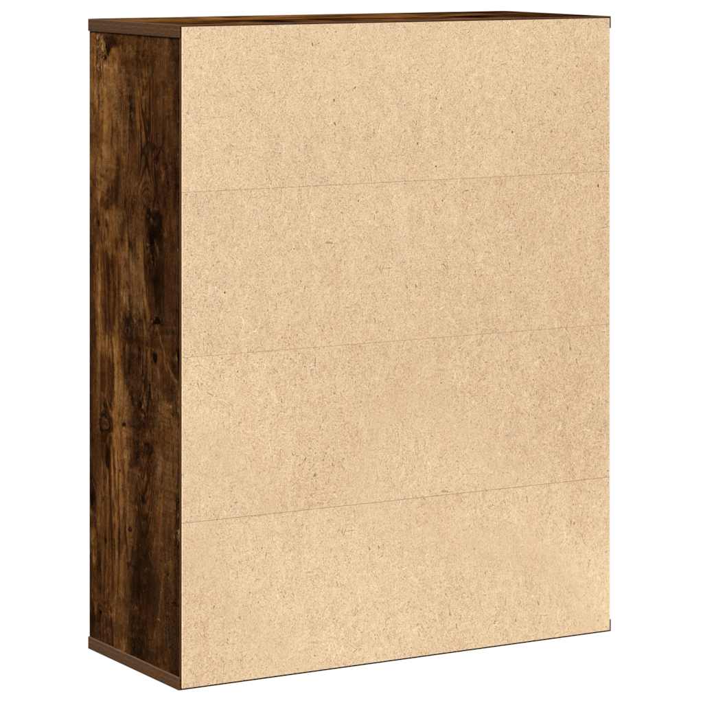 Bokhylle røkt eik 60x24x76,5 cm konstruert tre