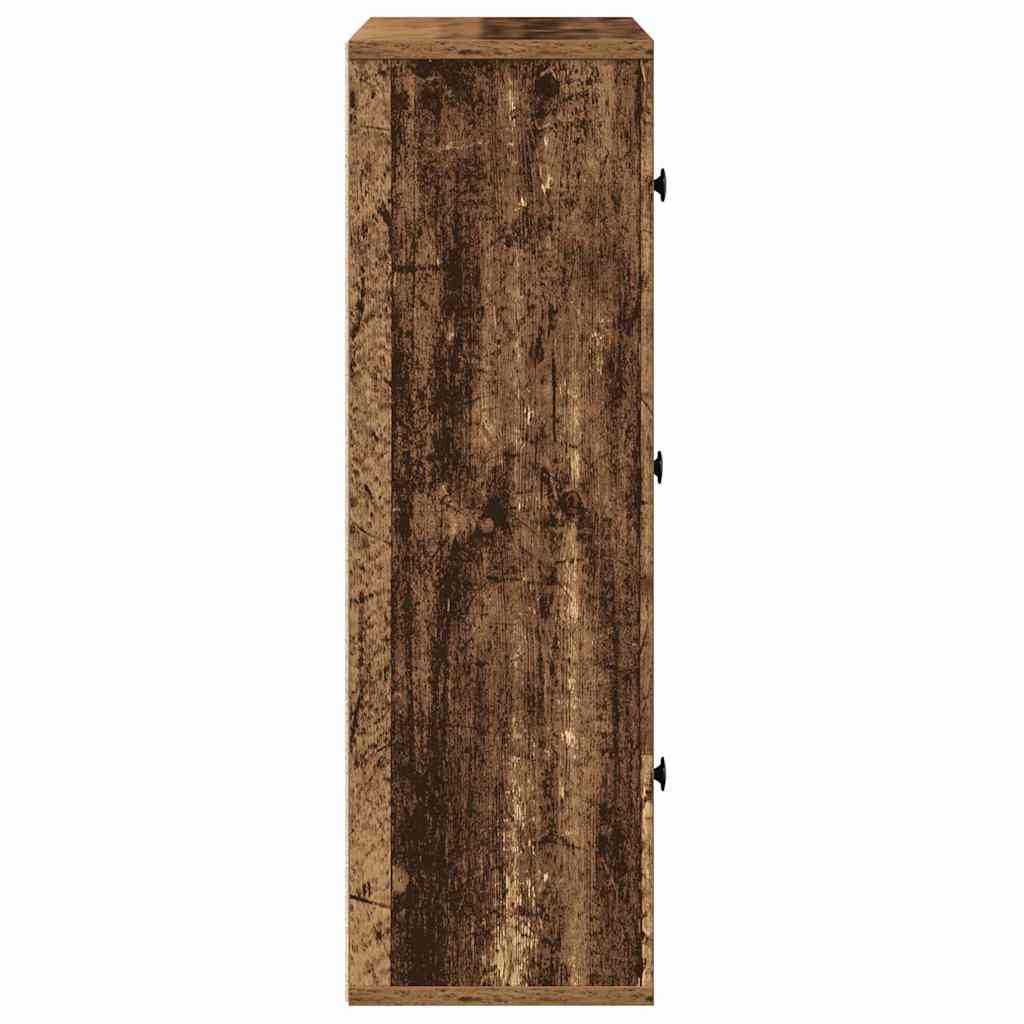 Bokhylle gammelt tre 60x24x76,5 cm konstruert tre
