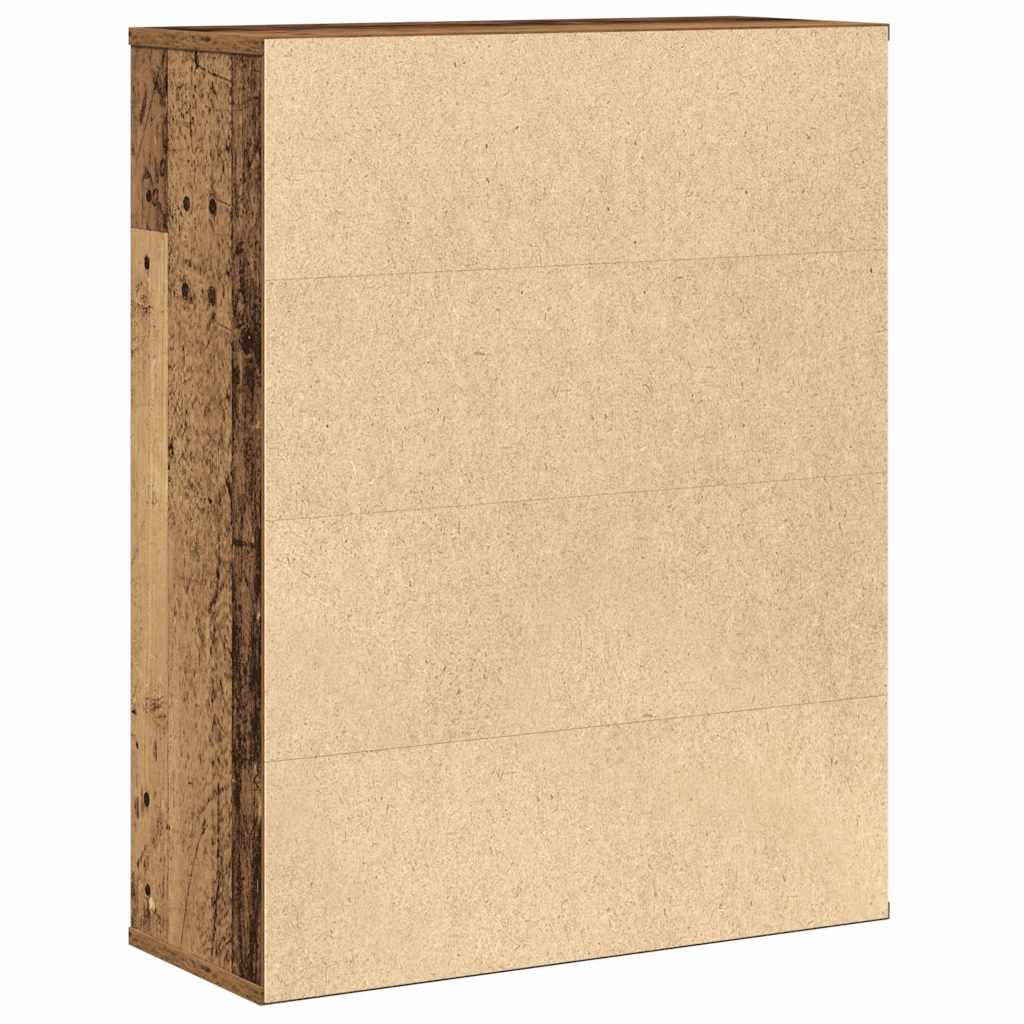Bokhylle gammelt tre 60x24x76,5 cm konstruert tre