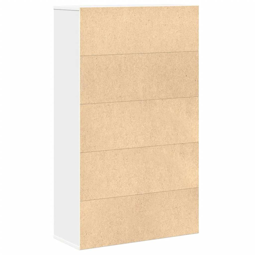 Bokhylle hvit 60x24x101,5 cm konstruert tre