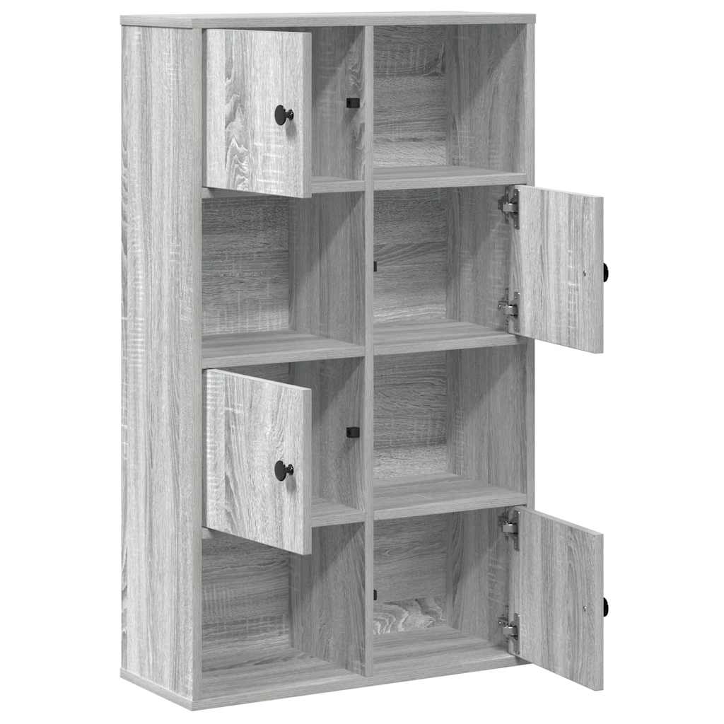 Bokhylle grå sonoma 60x24x101,5 cm konstruert tre